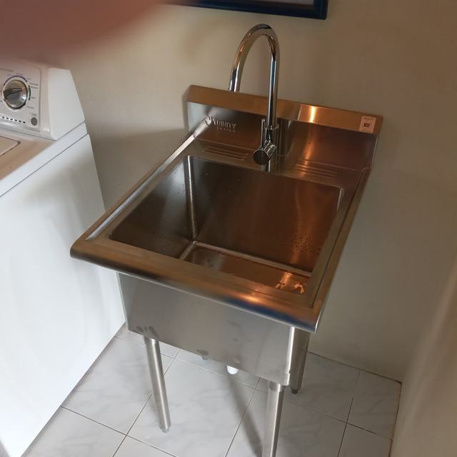 Stainless steel utility sink